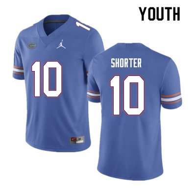 Youth Florida Gators #10 Justin Shorter NCAA Nike Blue Authentic Stitched College Football Jersey WWN0262TT